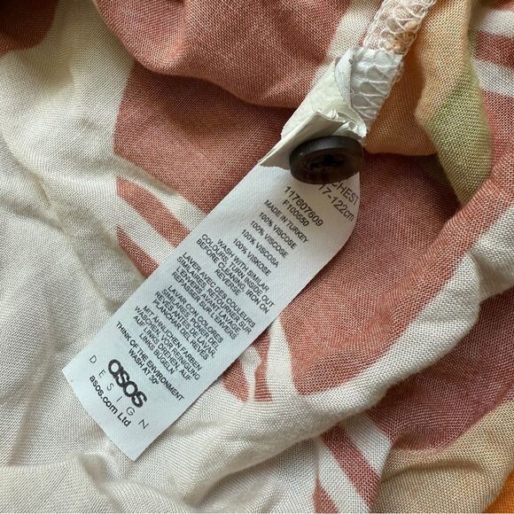 ASOS Relaxed Revere Shirt 70s Geo Print Button Down 2XL - Picture 6 of 8